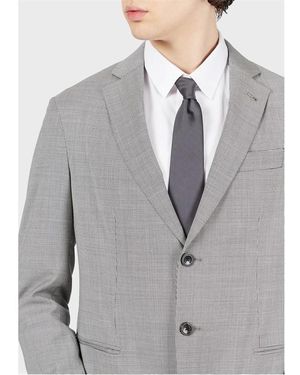 Emporio Armani Button Tailored Blazer - Grey