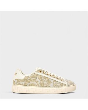 Versace Pattern Cushioned Low-Top Trainers - Natural