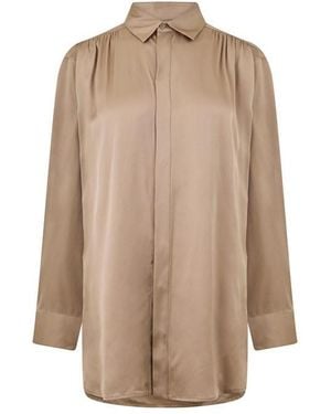Bottega Veneta Plain Long-Sleeve Shirt - Brown
