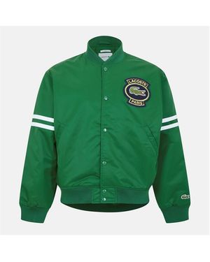 Lacoste Long Sleeve Varsity Jacket - Green