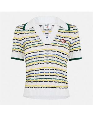 CASABLANCA Short Sleeve Tailored Fit Polo Shirt - Green