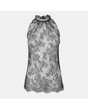 McQueen Sleeveless Lace Top - Grey