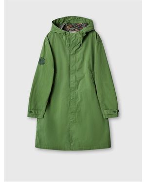 Pretty Green Feltham Military-Inspired Hooded Parka - Green