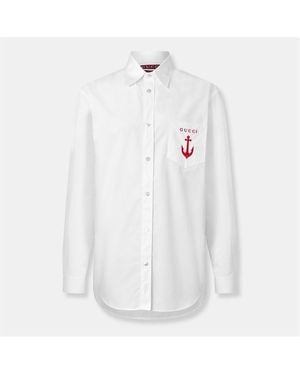 Gucci Long Sleeve Tailored Fit Shirt - White