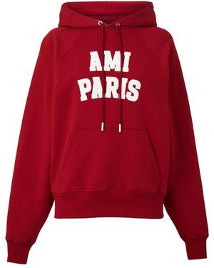 Ami Paris Ami Embr Hoody Ld64 - Red