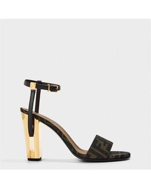 Fendi Delfina High Heeled Sandals - Black