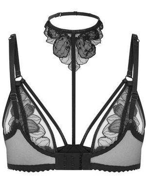 Agent Provocateur Litzia High Necked Underwired Bra - Black
