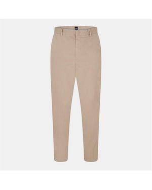BOSS Kaito Slim Fit Chinos Trousers - Natural