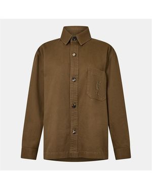 Saint Laurent Candre Overshirt - Green