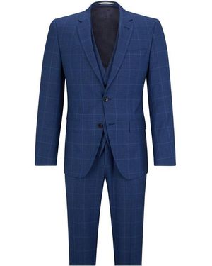 BOSS Classic Structured Suit - Blue