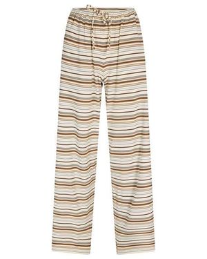 The Couture Club Ribbed Striped Trousers - Grey