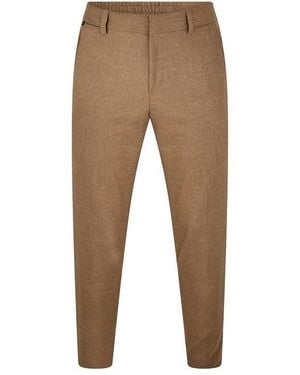 BOSS Genius Tailored Fit Suit Trousers - Brown