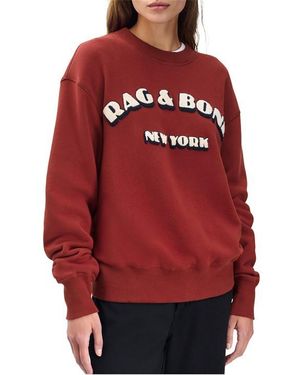 Rag & Bone Crew Sweatshirt - Red