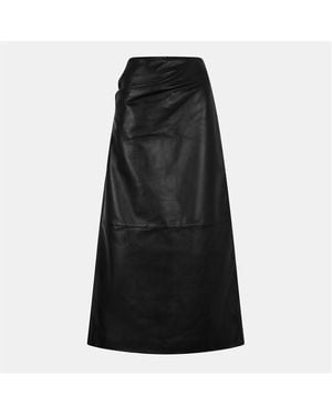 Magda Butrym Leather Maxi Skirt - Black