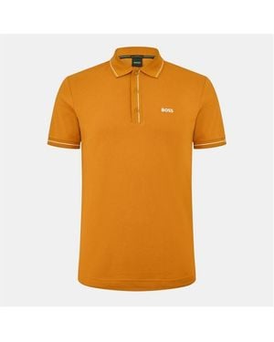 BOSS Paule Short-Sleeve Polo Shirt - Orange