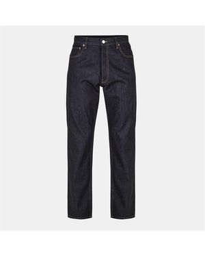 Prada Western Structured Straight Leg Jeans - Blue