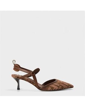 Fendi Velvet Heel Ld54 - Brown