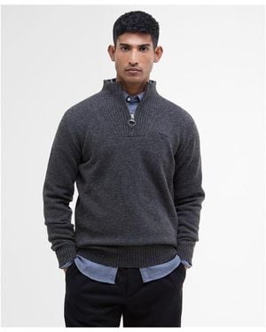 Barbour Essential Half Zip Jumper - Blue