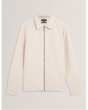 Ted Baker Quilt Overshirt - Natural
