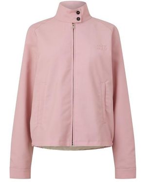 Miu Miu Miu Mohair Jacket Ld64 - Pink