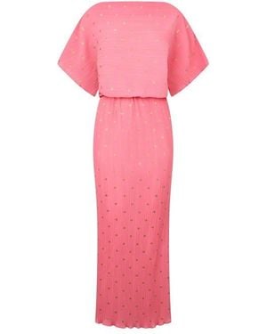 Never Fully Dressed Tilly Plisse Maxi Dress - Pink