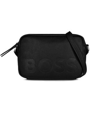 BOSS Yona Xb Textured Leather Crossbody Bag - Black