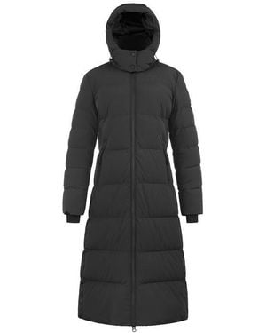 ARCTIC ARMY Orca Xlng Puffer Calf Length Hooded Long Sleeve Long Puffer Jacket - Black