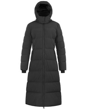 ARCTIC ARMY Orca Xlng Puffer Calf Length Hooded Long Sleeve Long Puffer Jacket - Black