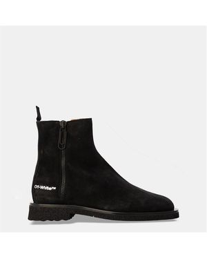 Off-White c/o Virgil Abloh Flat Ankle Boot - Black