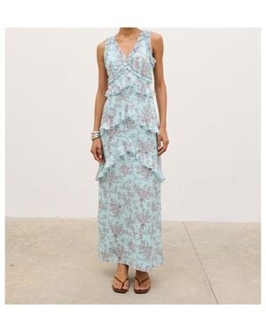 Pretty Lavish Aurelia Ruffle Maxi Dress - Blue