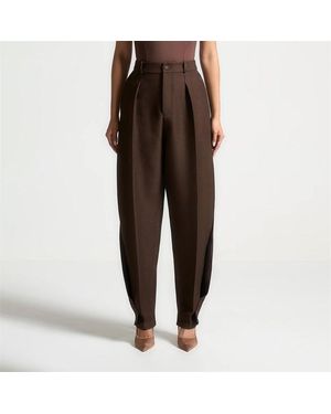 Manière De Voir Twist Leg Tailored Trousers - Black