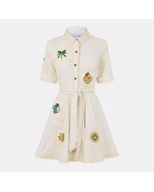 Never Fully Dressed Isla Button-Down Shirt Dress - Blue