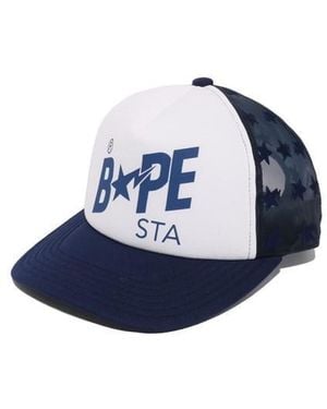 A Bathing Ape Trucker Cap - Blue