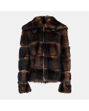 Fendi Dorsato Shearling Jacket - Black