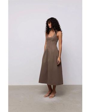 Odd Muse Cinch Maxi Dress - Brown