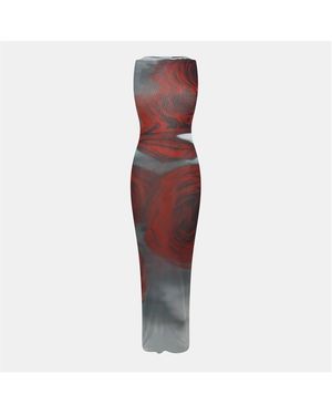 Jean Paul Gaultier Floor Length Flowing Maxi Dress - Red