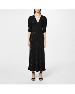 RIXO London Zadie Jacquard Dress - Black