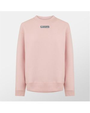 Lacoste Crew-Neck Logo Sweatshirt - Pink