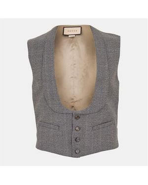 Gucci Wool Dress Waistcoat - Grey