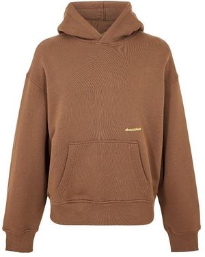 About Blank Box Logo Hoodie - Brown