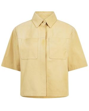 BOSS Sacarana Leather Jacket - Yellow
