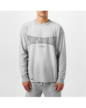 Purple Brand Pur. Logo Ls T Sn42 - Grey