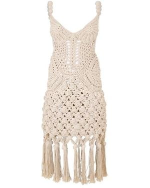 Balmain Strap Mini Dress - Natural