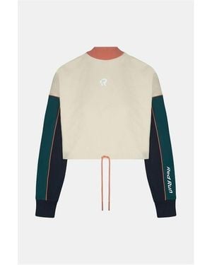 Red Run Cropped Jumper - White
