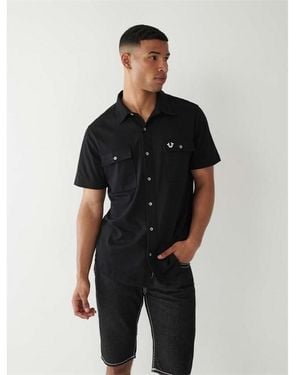 True Religion Tri Ndl Shirt - Black