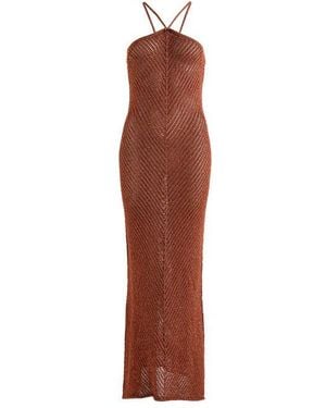 NIMA LIMINAL KNITTING Long Maxi Dress - Brown
