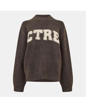 The Couture Club Knitted Sweatshirt - Brown
