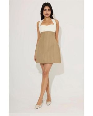Odd Muse Halter Mini Dress - Natural