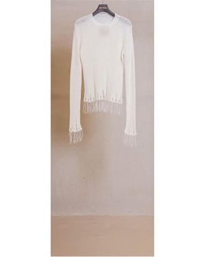 Uma Wang Long Sleeve Knitted Top - Brown