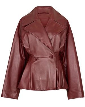 Balenciaga Leather Jacket - Purple